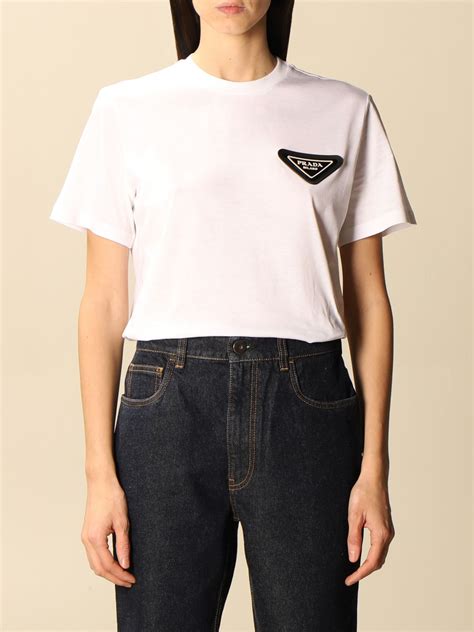 prada cropped t shirt|Prada women's sweatshirts.